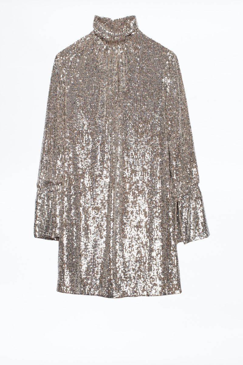 zadig and voltaire sequin dress Roysse Sequin Long Sleeve Minidress (Women)