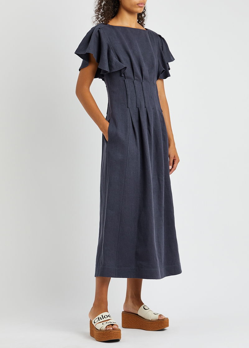 CHLO Linen Midi Dress | endource