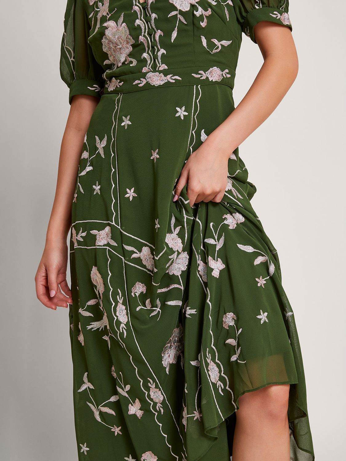 animal print dresses for ladies Sahara | Leopard Print Satin V-Neck Maxi Dress With Black Lace Trim main image 0