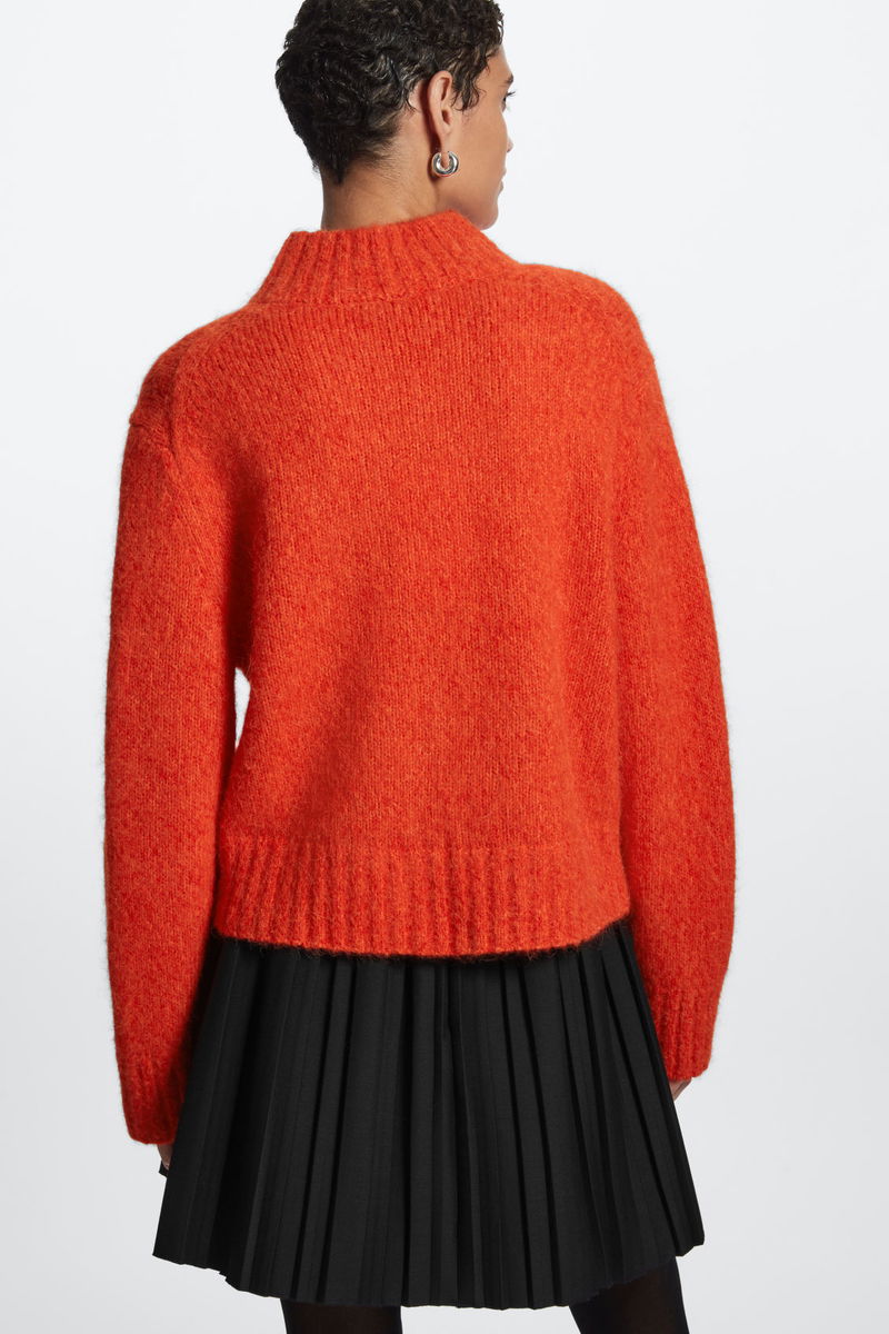 Wilfred Orange Cable Knit Alpaca/wool Blend Sweater Size XS