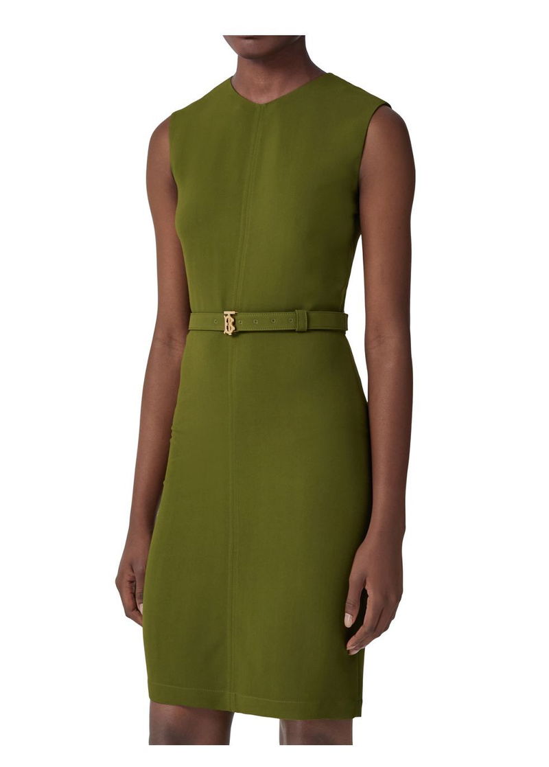 BURBERRY Sleeveless Monogram Motif Belted Dress | endource