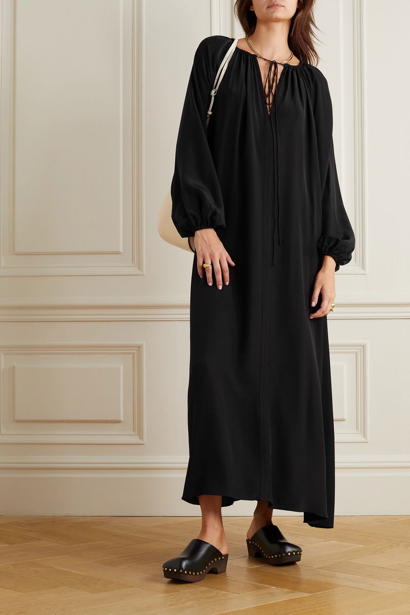 matteau silk dress Matteau Silk Crepe De Chine Midi Dress