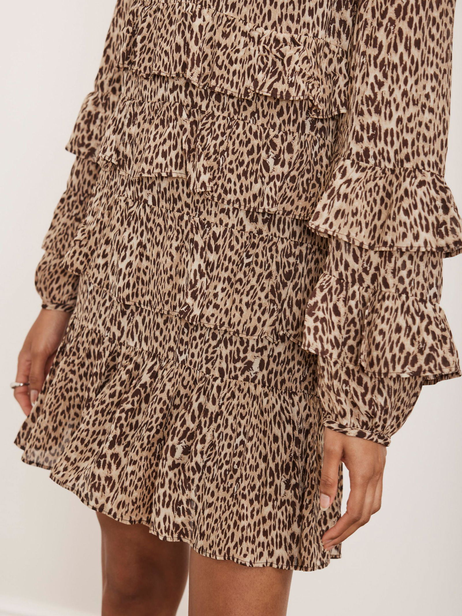 green emerald velvet dress Leopard Print Cap Sleeve Midi Dress