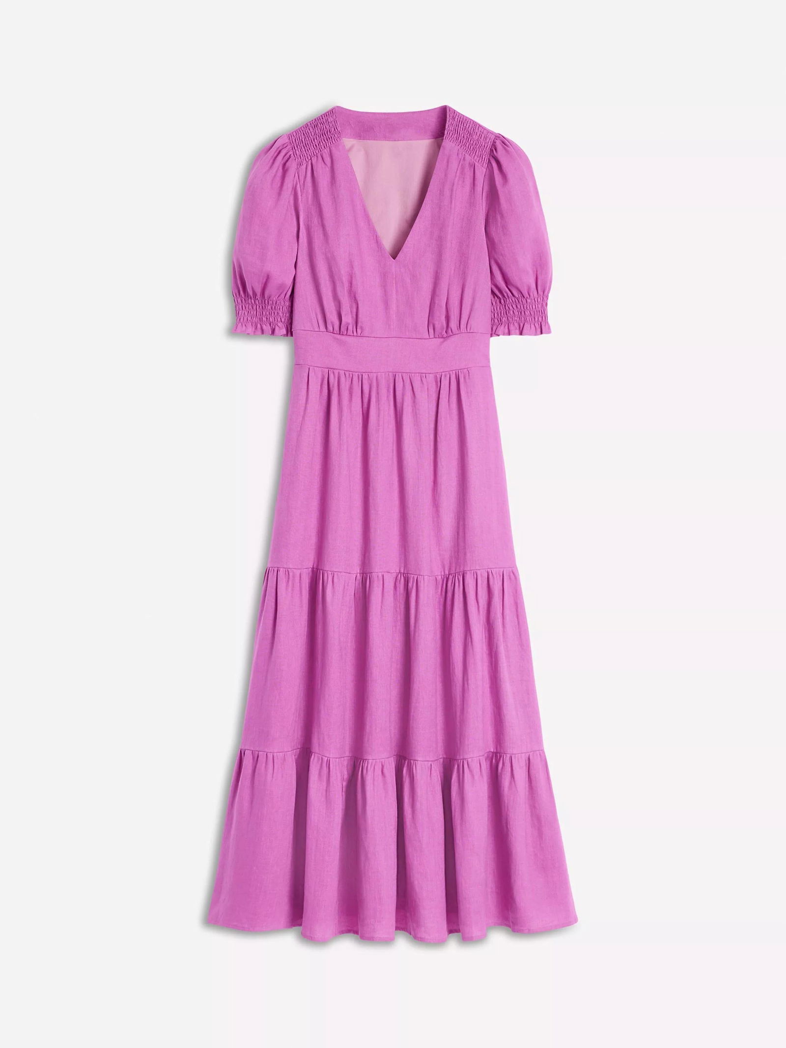 BODEN Anna Tiered Pure Linen Dress | endource