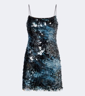 bec and bridge blue sequin dress & Shilou Halterneck Woven Mini Sequin Dress Red Slim pageant gowns strappy heels for an Color:Storm