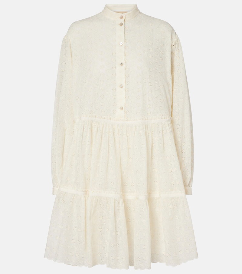 Off-white embroidered tiered dress