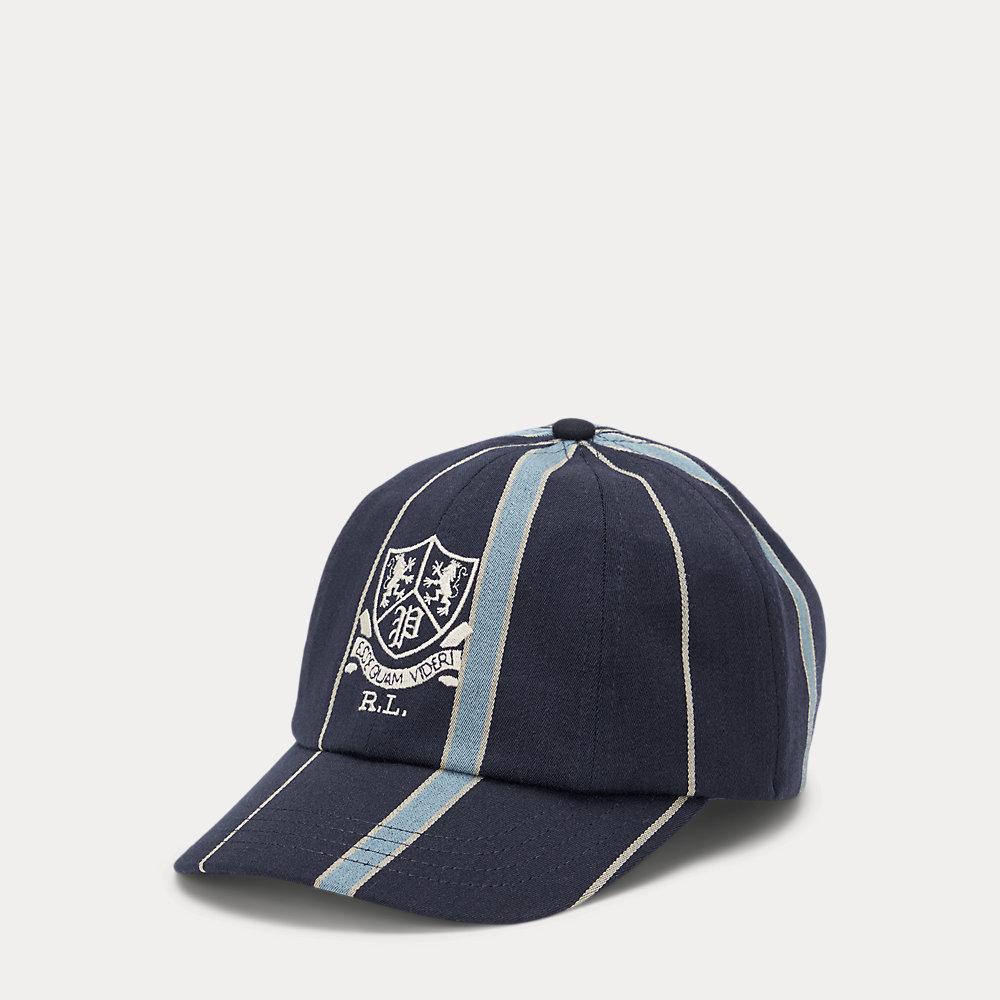 POLO RALPH LAUREN Crest Striped Satin Cricket Cap endource - Main Image
