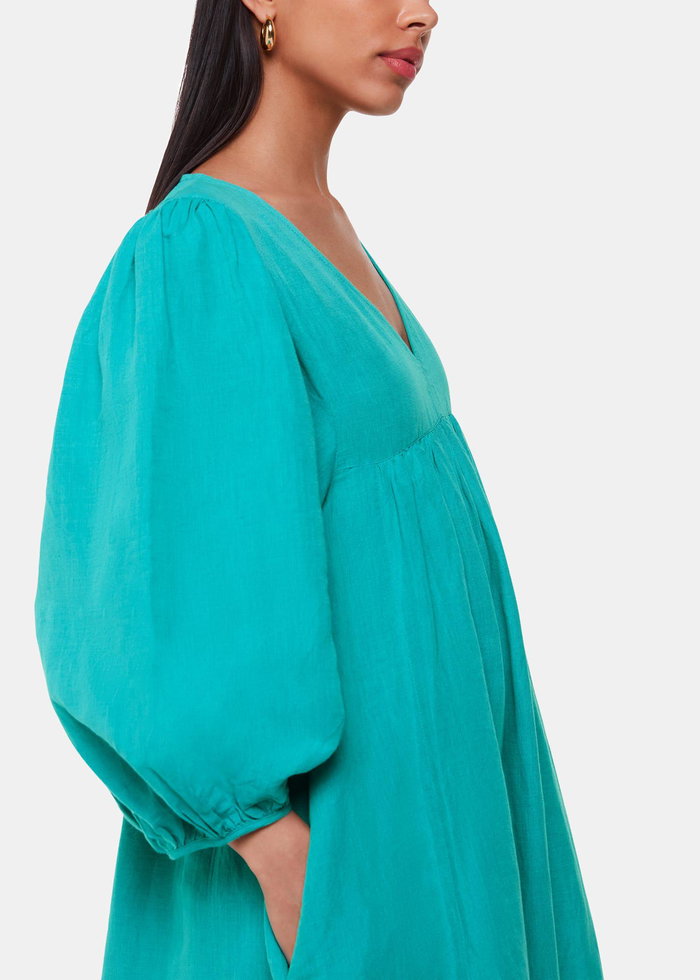 WHISTLES Gloria Linen Blend Dress | endource