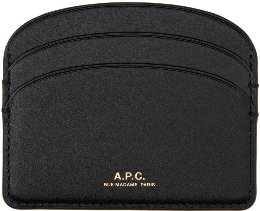 A.P.C Women's Demi Lune Card Holder Black main image 1