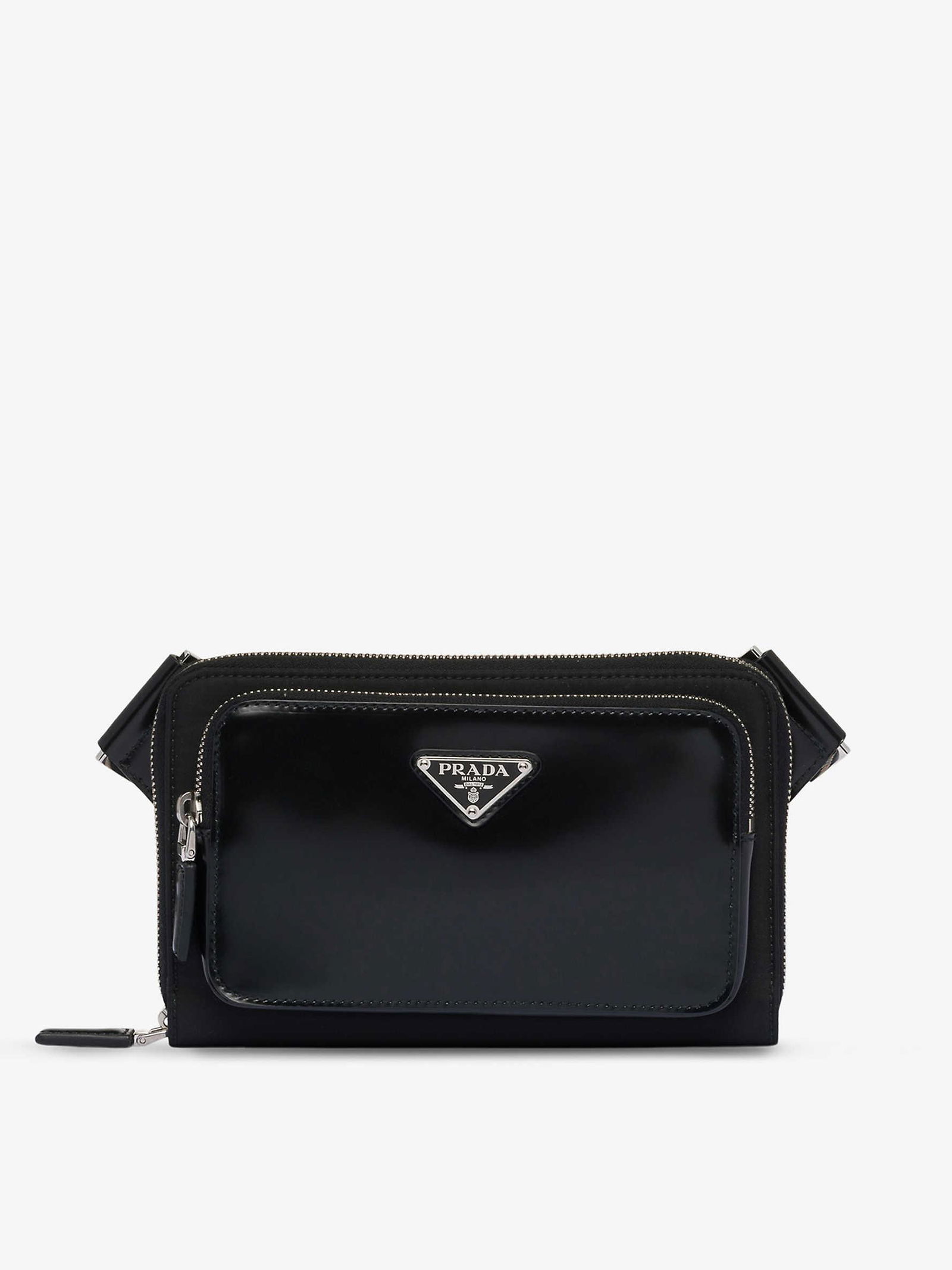PRADA Leather And Recycled-Nylon Shoulder Bag endource