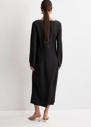 MANGO Slash Neck Lace Maxi Dress | endource
