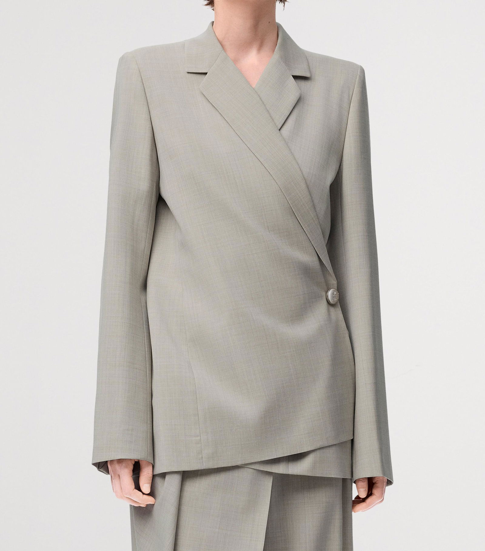 LOEWE Wool Side-Button Blazer | endource