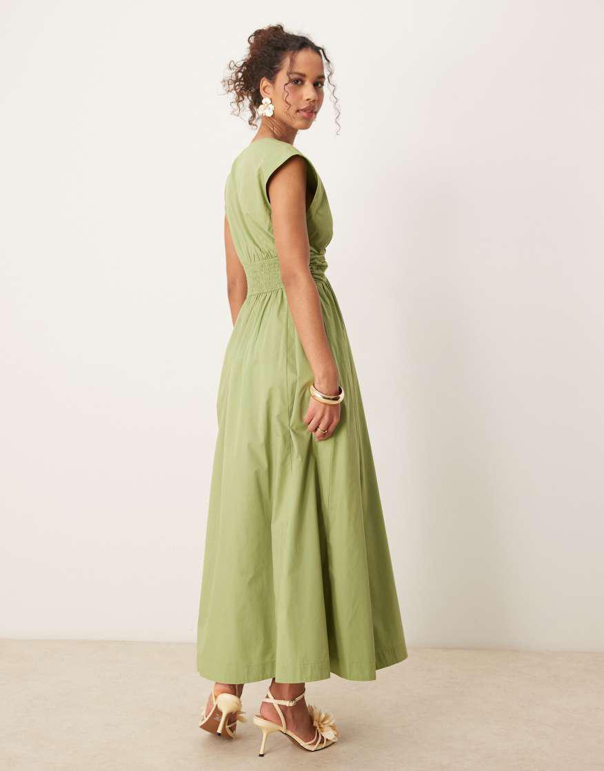 shirt dress evening Taffeta Eyelet Collar and Sleeve Shirt Dress main image 0
