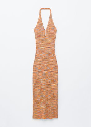 odyssa halter maxi dress yellow Odessa Maxi Dress - Mango main image 1