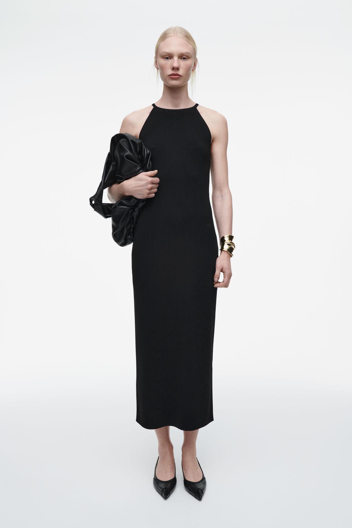 cos layered knitted midi dress Contoured Size_Youth 12-14