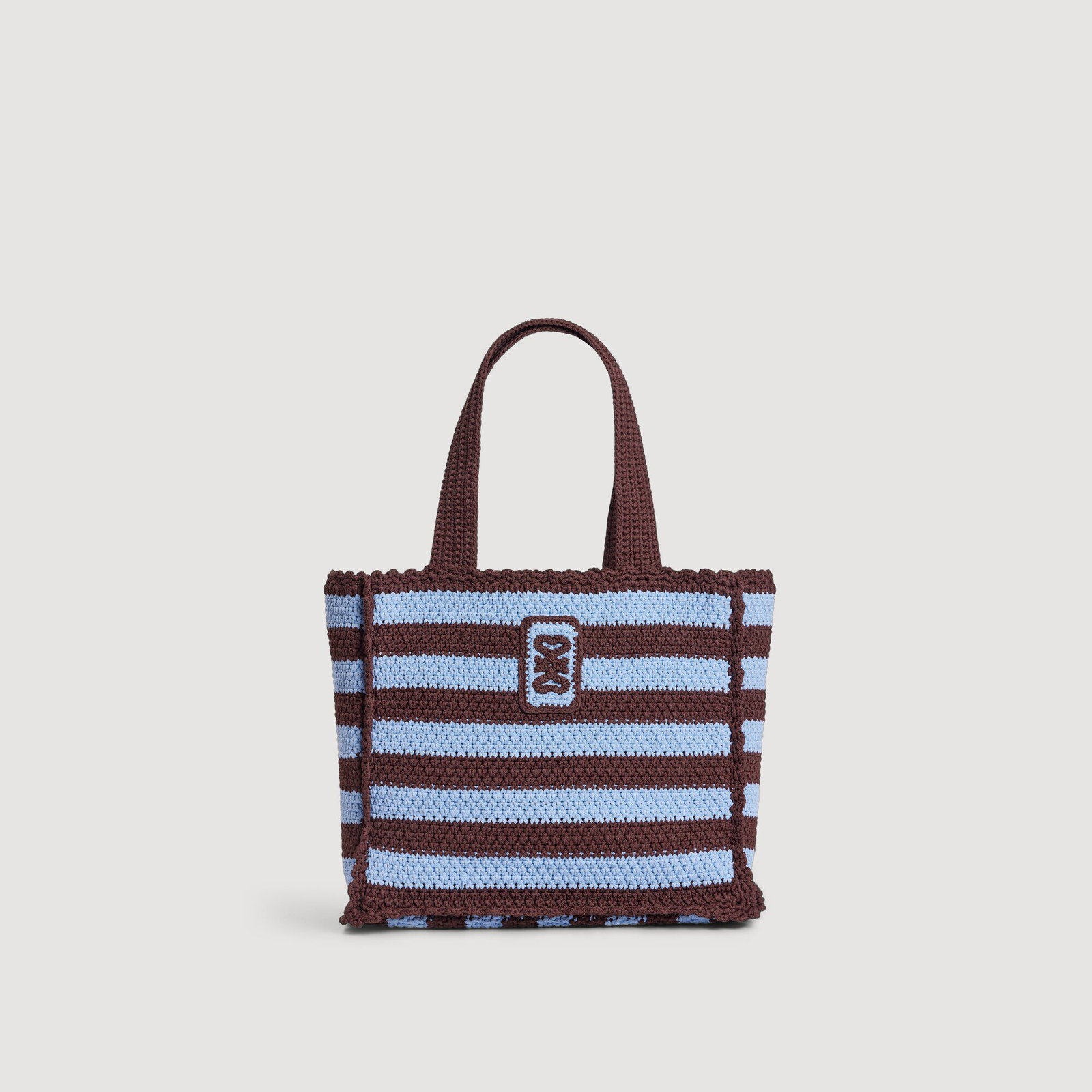 SANDRO Striped Crochet Bag | endource