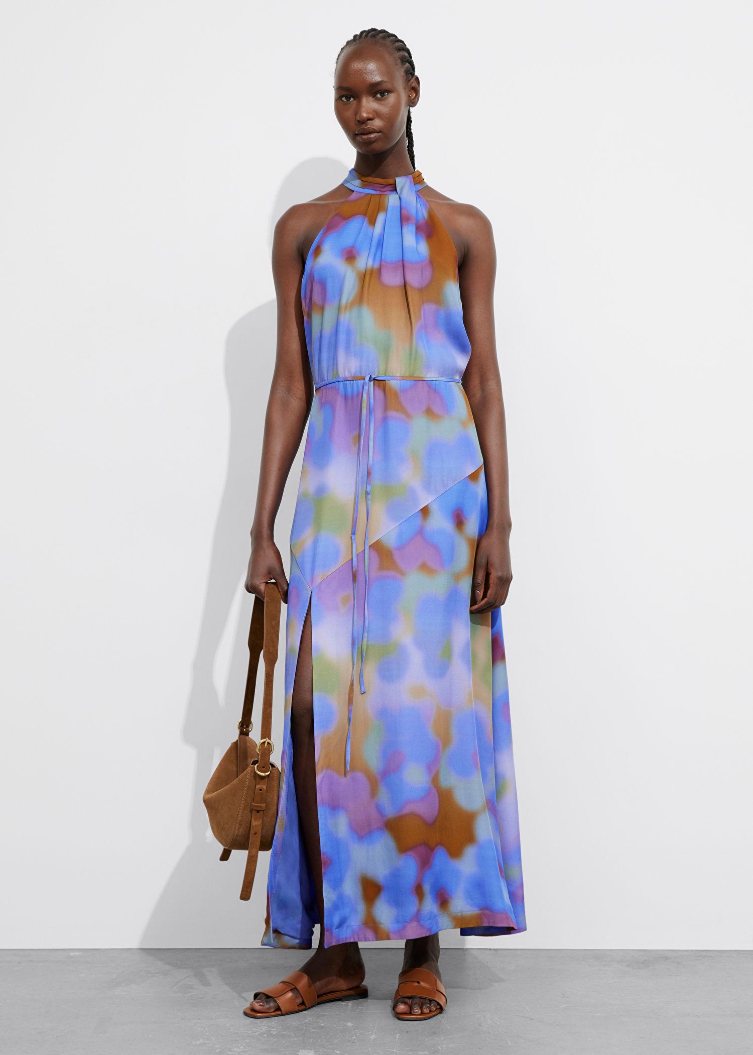 & OTHER STORIES Printed Halterneck Maxi Dress | endource