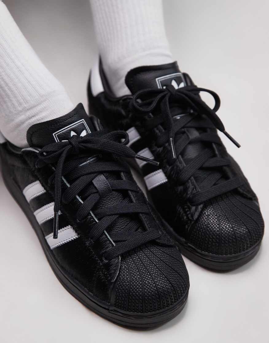 ADIDAS ORIGINALS Superstar II Pony Hair Trainers In Black And White |  endource