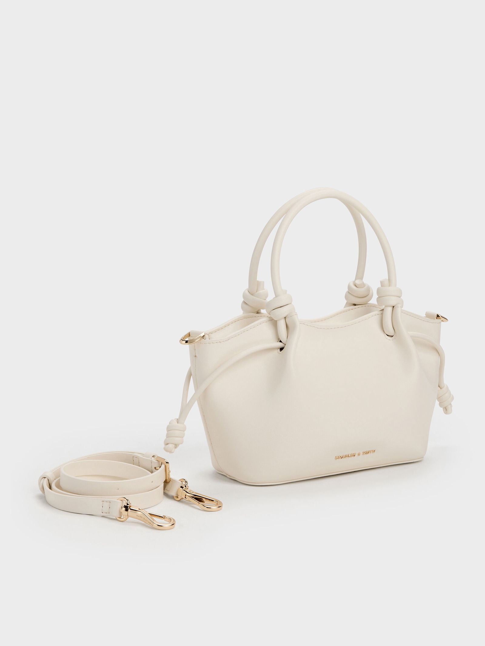 CHARLES & KEITH Sammie Knotted-Handle Tote Bag | endource