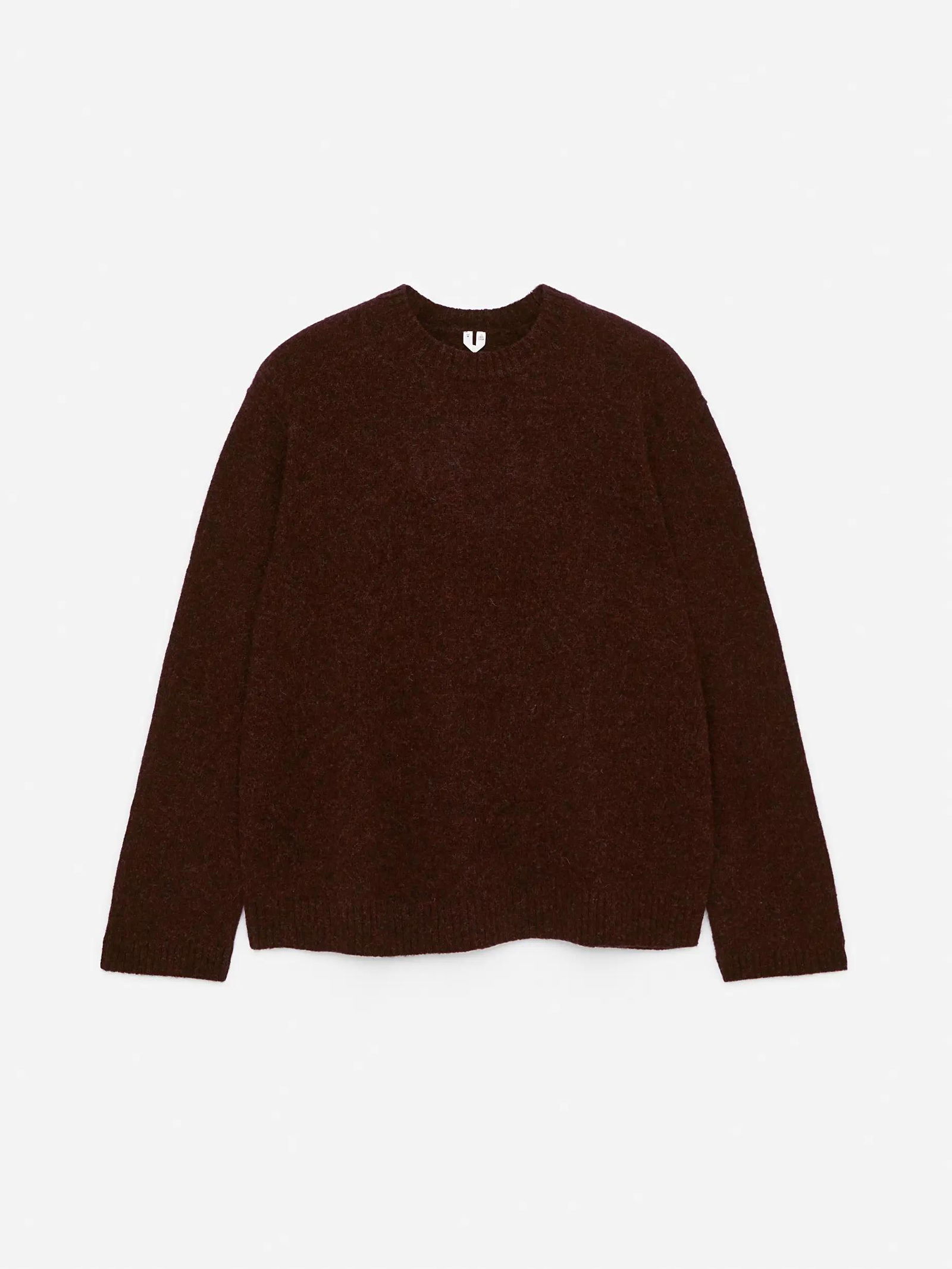 Arket Crew Neck Wool Jumper In Burgundy Endource