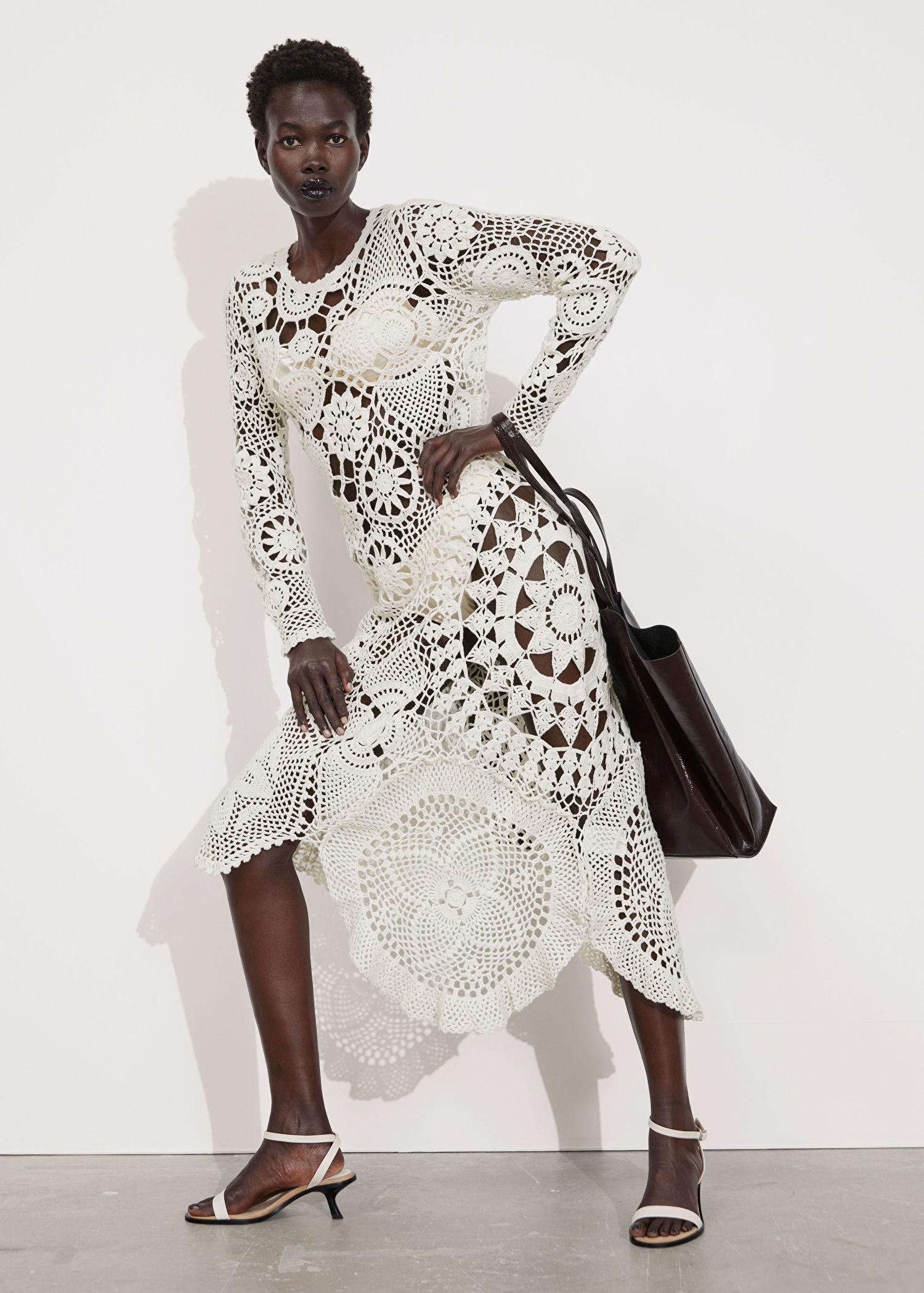 crochet dress and other stories & Other Stories Crochet Dress , Color: Natural /