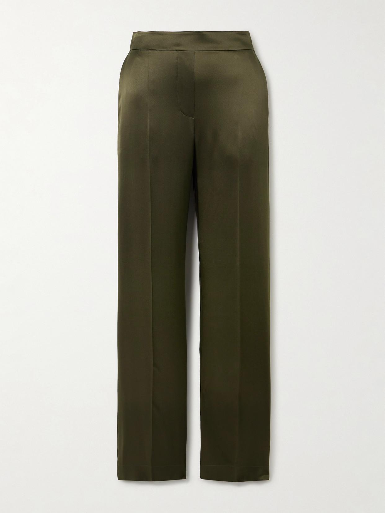 Straight Taffeta Silk Pants main image 1