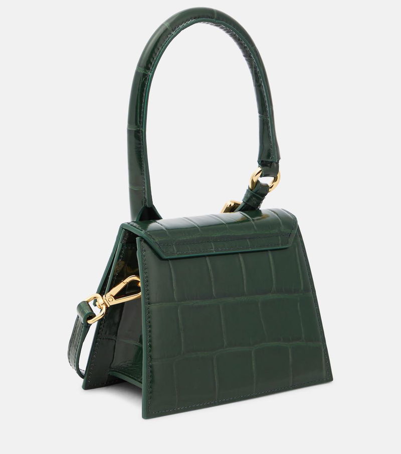 JACQUEMUS Le Chiquito Moyen Boucle Croc-Effect Tote Bag endource