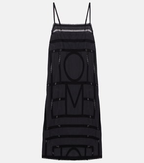 velour a line dress Lina Flocked Velvet A-Line Formal Dress