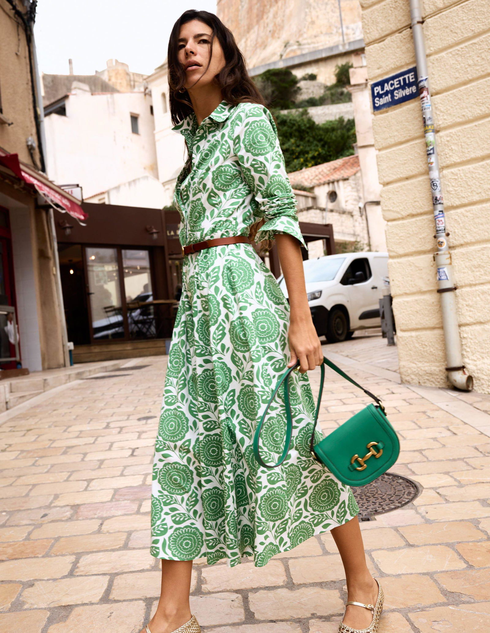 bubble sleeve midi dress Pink Floral Printed Split Neck Bubble Sleeve Midi Dress *FINAL SALE* – SSYS