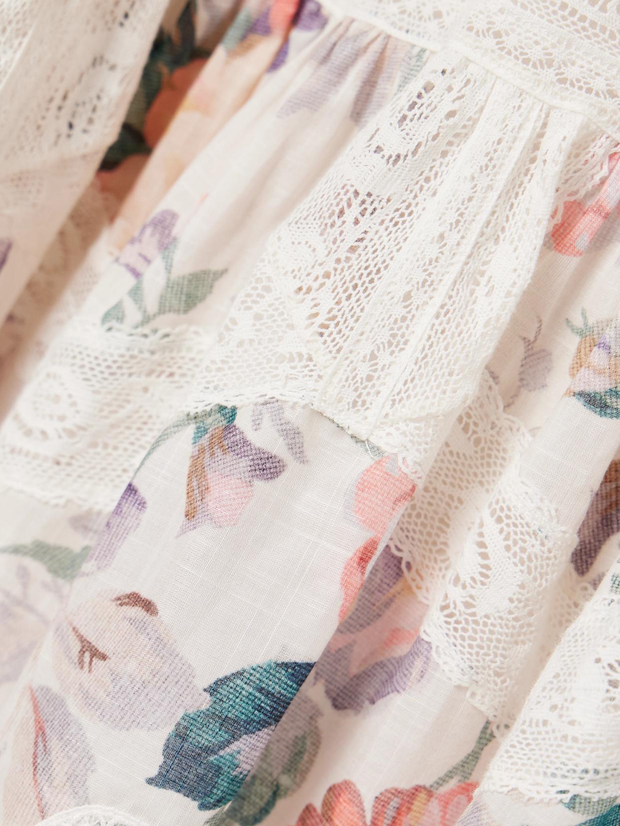 ZIMMERMANN Acacia Lace-Trimmed Floral-Print Cotton-Voile Mini Dress | endource ZIMMERMANN Acacia Lace-Trimmed Floral-Print Cotton-Voile Mini Dress | endource