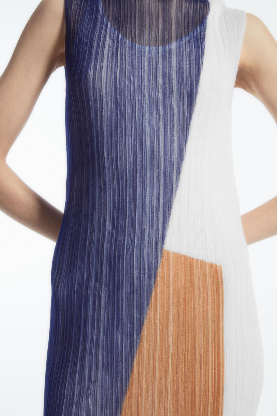 cos sheer pliss midi dress COS Sheer Pliss Midi Dress