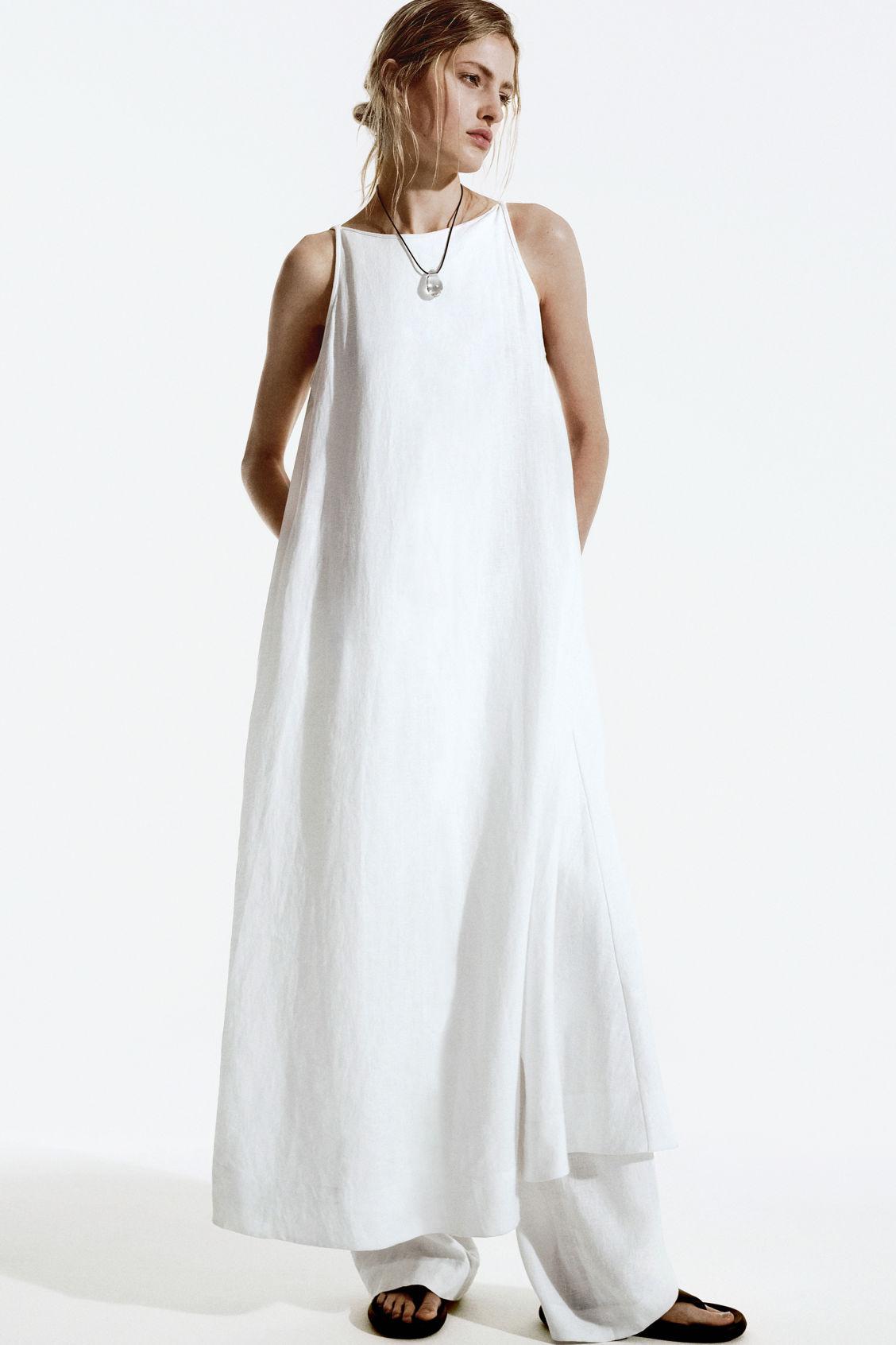 COS A-Line Linen Maxi Dress | endource