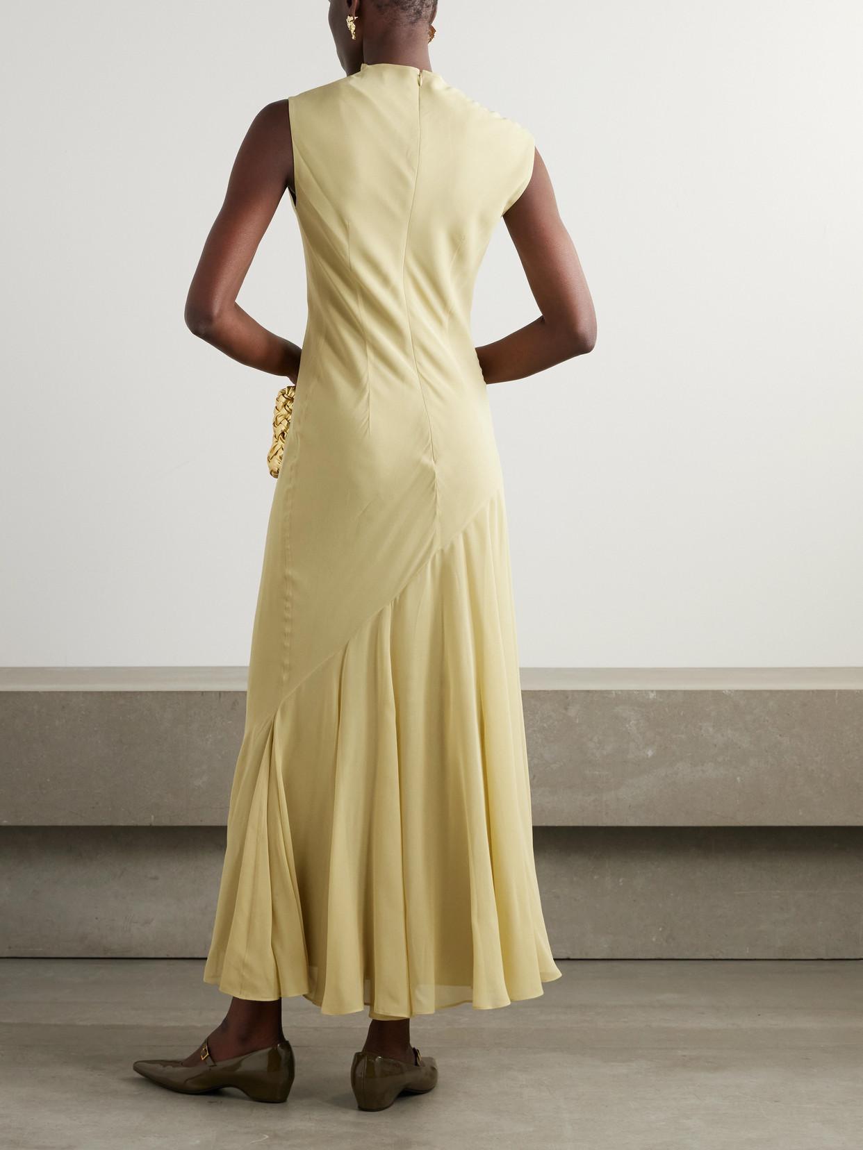 50% off TOVE Erin Draped Silk-Chiffon Maxi Dress