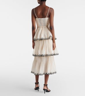ZIMMERMANN Waverly Lace Midi Dress | endource