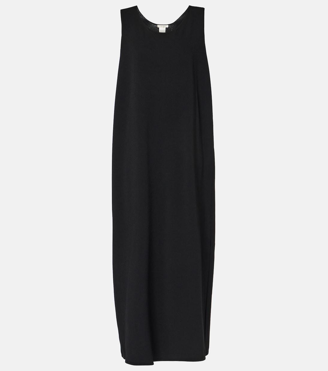 THE ROW AGLA DRESS Rayon Sleeveless long one piece dress black XS