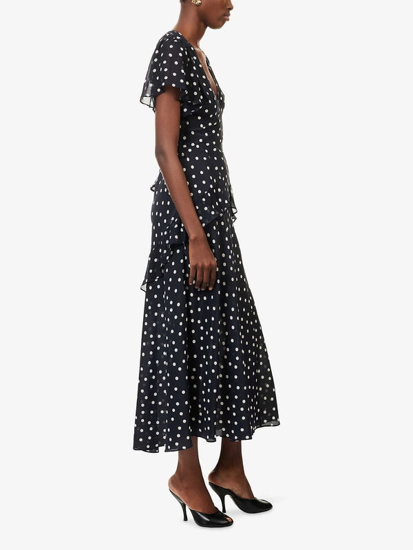 RIXO Evie Polkadot Silk Midi Dress Endource rixo-evie-polkadot-silk-midi-dress-endource