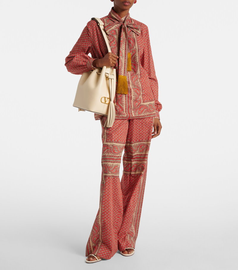 Valentino paisley print blouse and trousers outfit