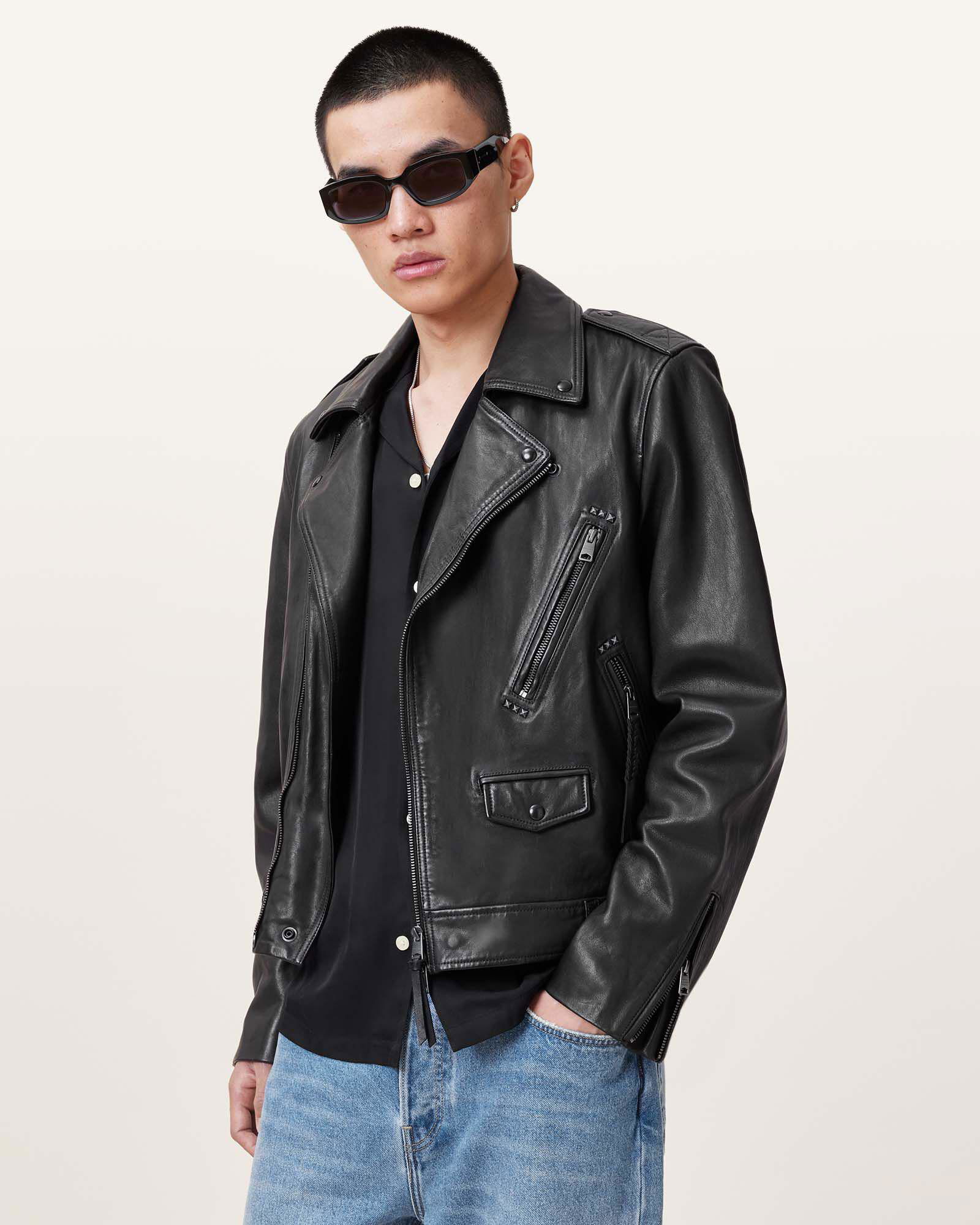 ALLSAINTS Ronnet Leather Biker Jacket | endource