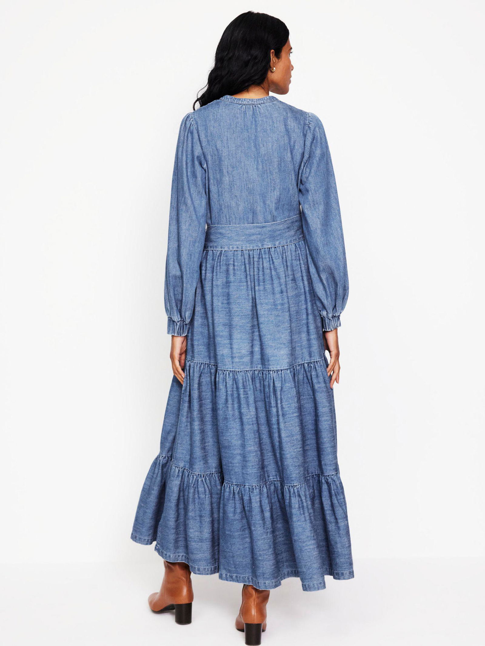 BODEN Alba Denim Maxi Dress | endource