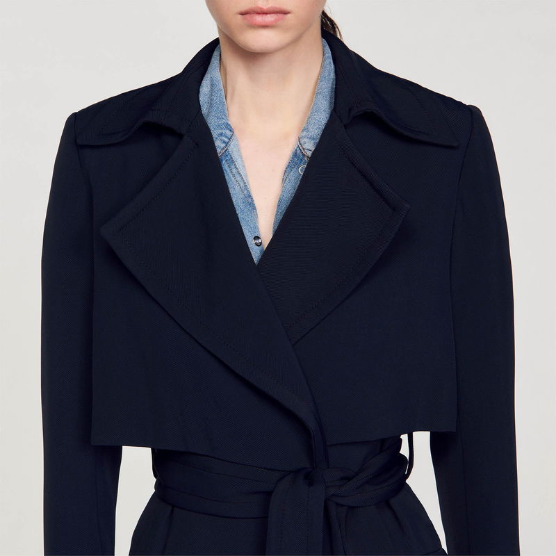 SANDRO Long Trench Coat endource