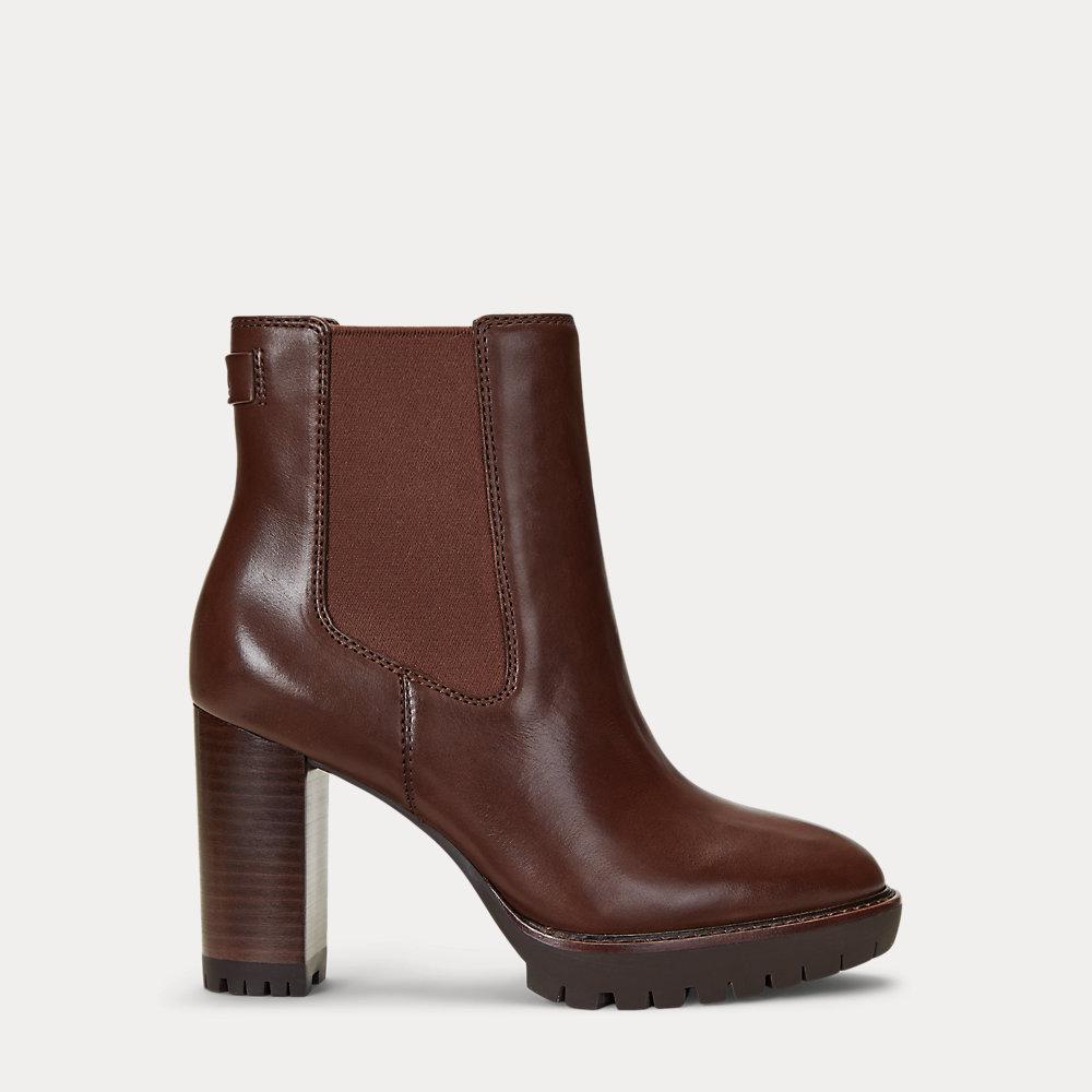 ralph lauren arianne leather bootie