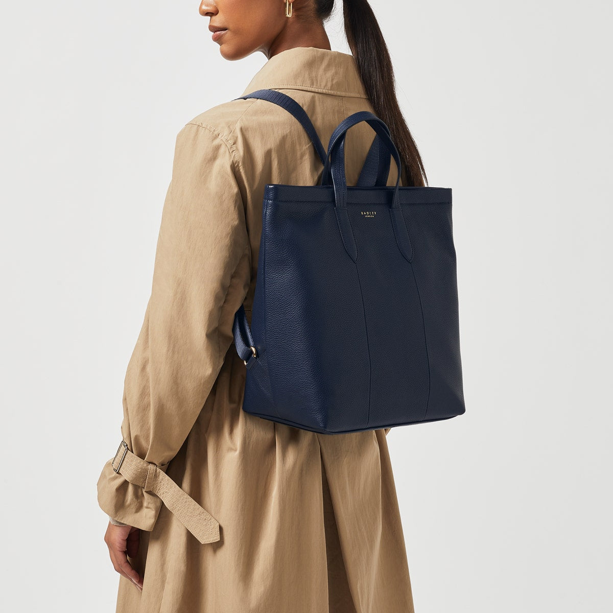 RADLEY Furze Lane Leather Large Ziptop Backpack In Ink | endource