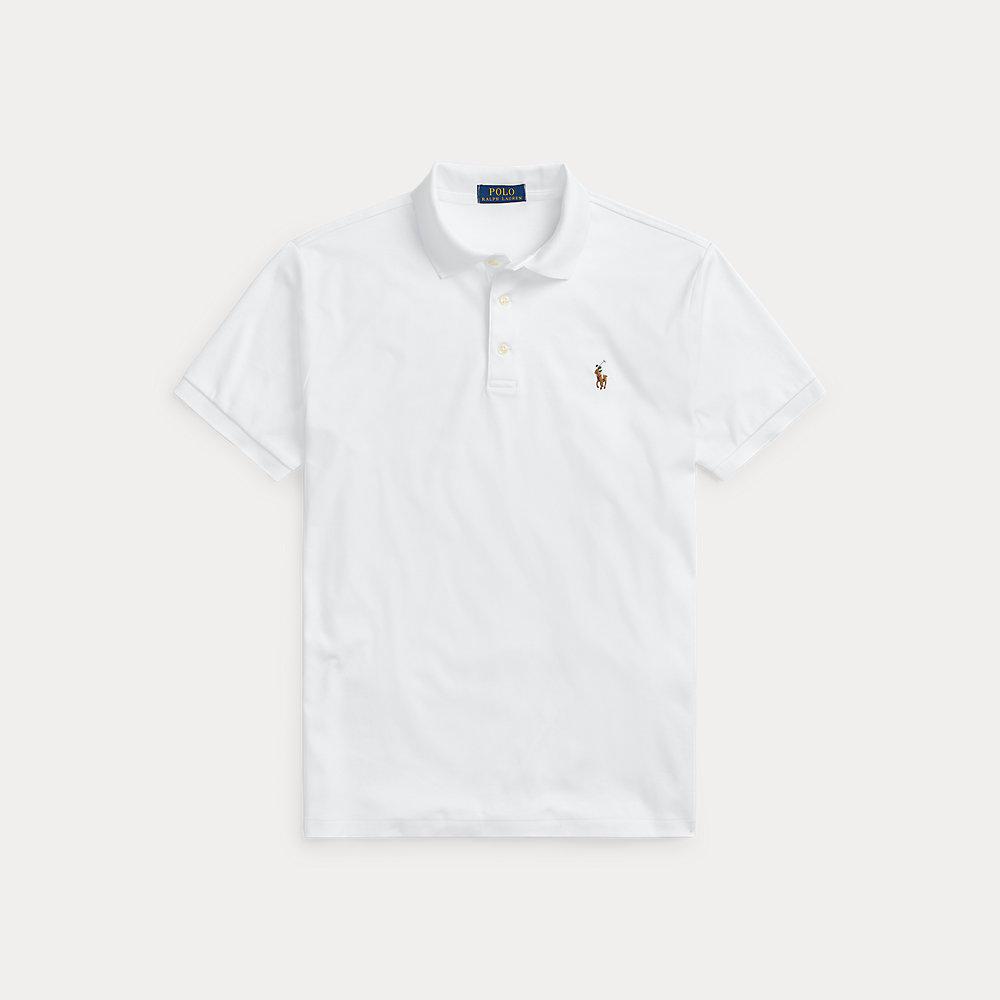 Polo Ralph Lauren Men's Custom Slim Fit Soft Cotton Polo Shirt White Size Large