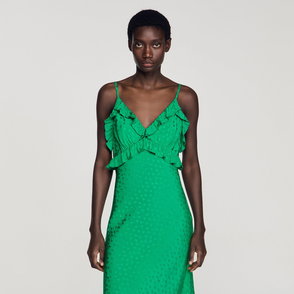 chinese dress ladies BANDANA-PRINT MAXI DRESS  SANDRO Egypt