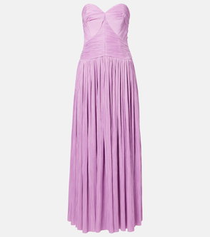 Lavender pleated maxi dress