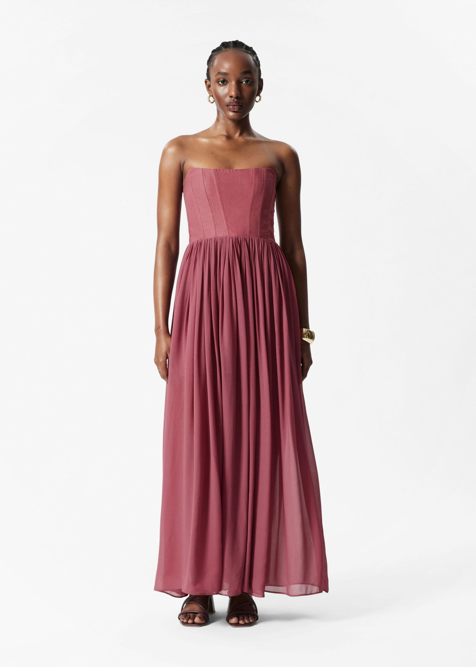 & OTHER STORIES Sheer Corset Maxi Dress
