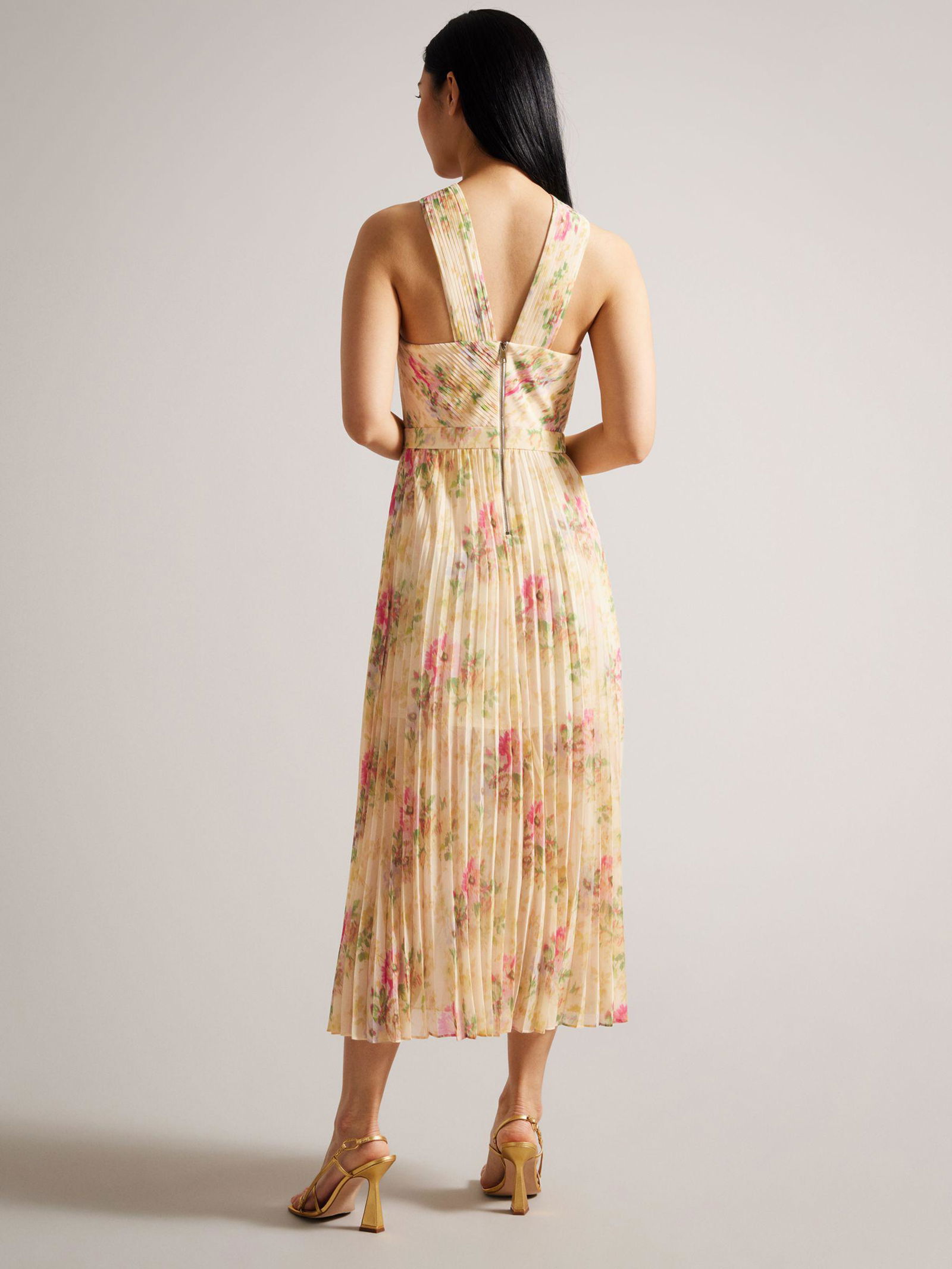 warehouse candy stripe midi dress Miss Circle Women Oceana Red Candy Stripe Drop Waist Midi Dress