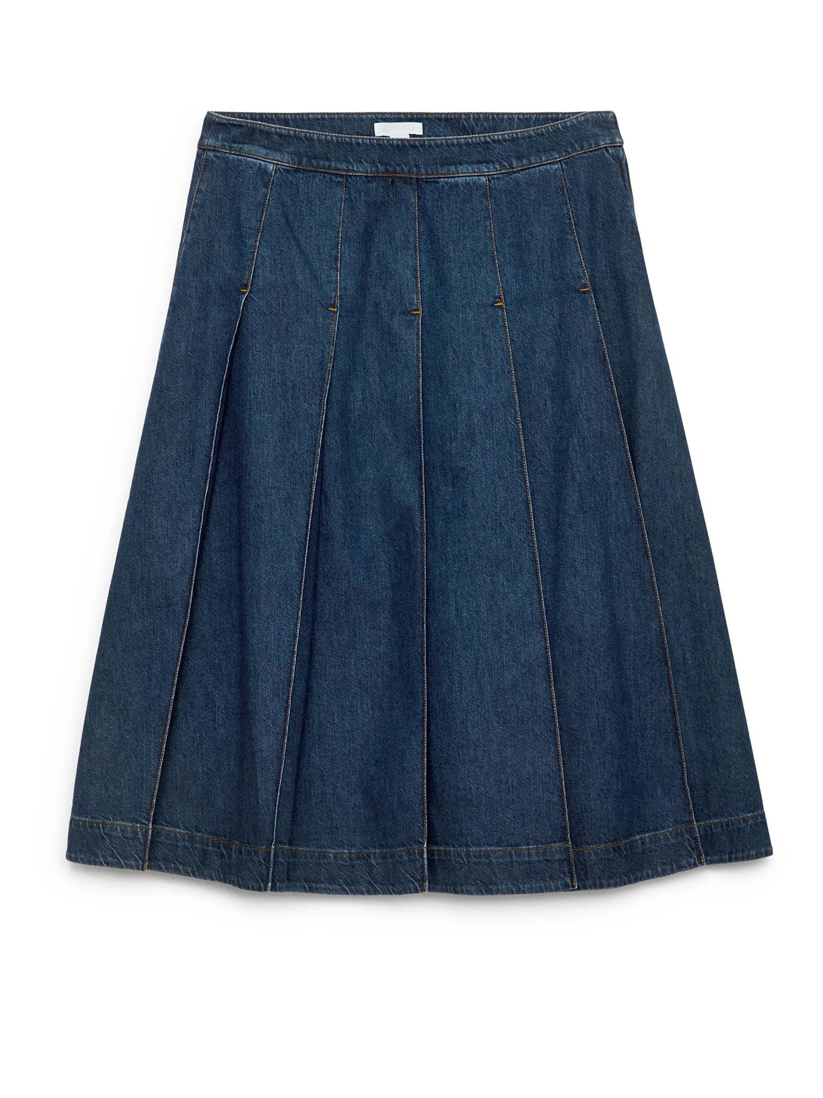 ARKET Pleated Denim Skirt endource
