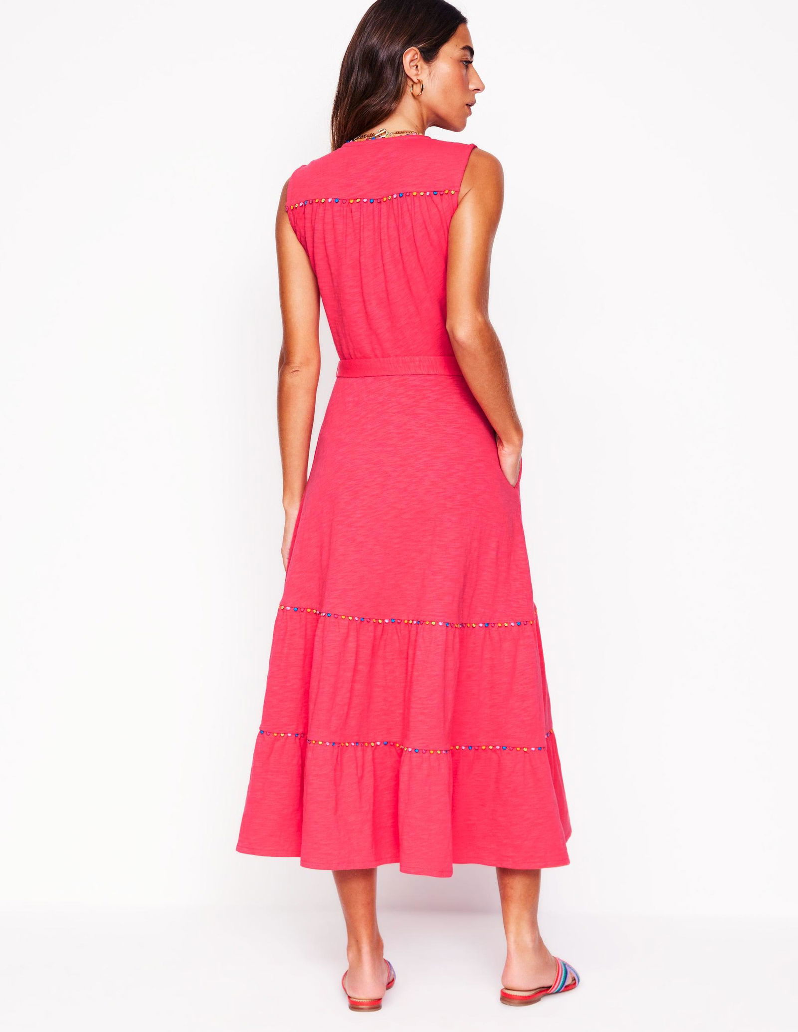 boden trim detail jersey dress Buy Boden Blue 100% Cotton Tara Trim Tiered Jersey Dress from Next USA