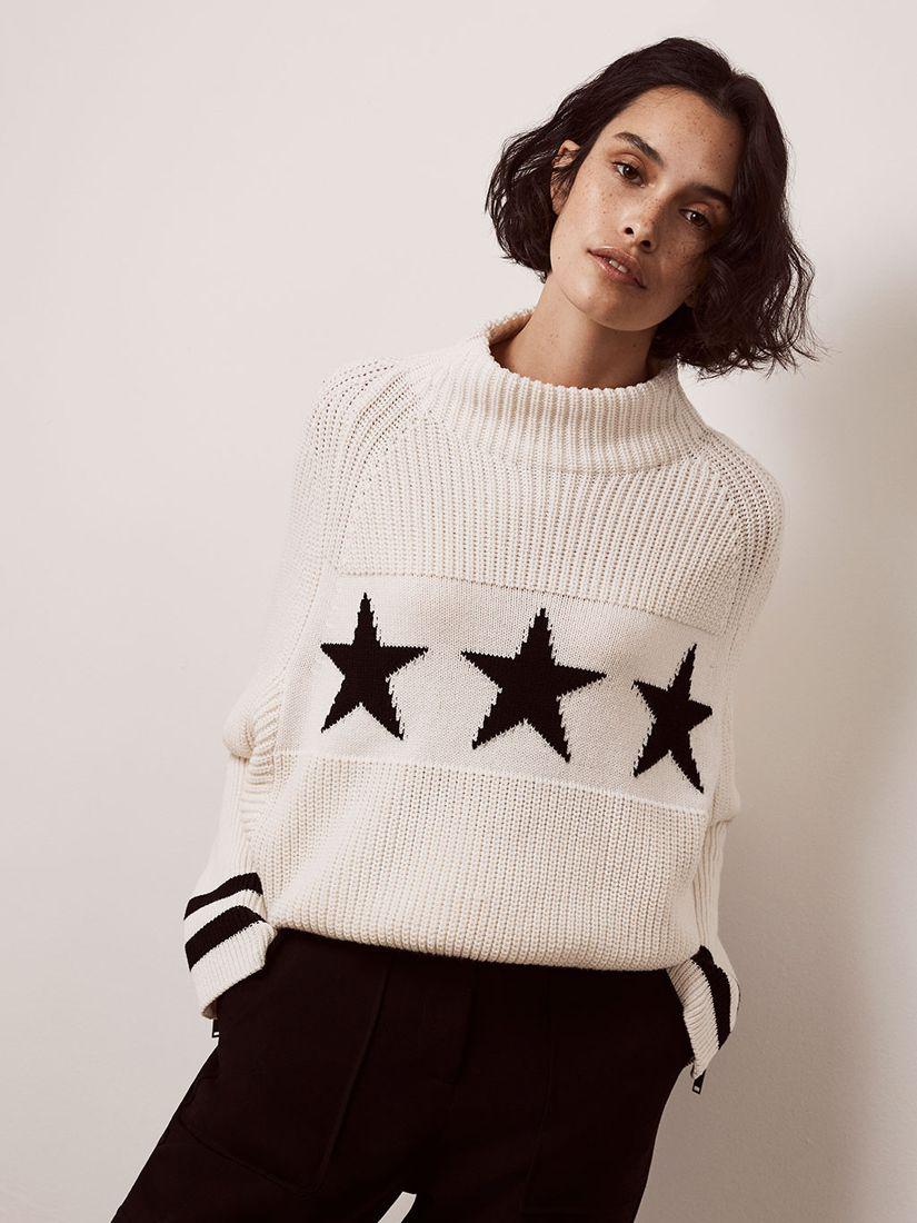 Batwing Jumper Mint Velvet Striped Jumper Mint Velvet Orange Star - Main Image